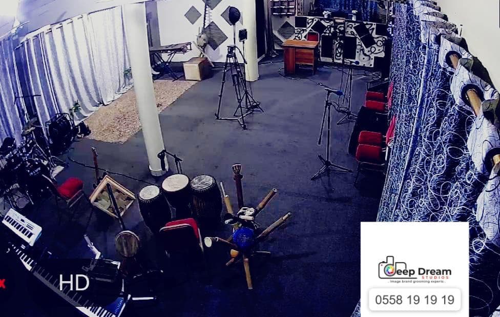 Live Acoustic Stage with African Drums and Keyboards